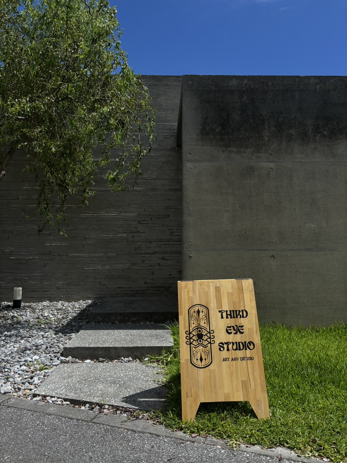 Third Eye Studio entrance sign in Ishikawa, Okinawa